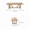 Bordeaux Reclaimed Teak Dining Table Set - Image 3