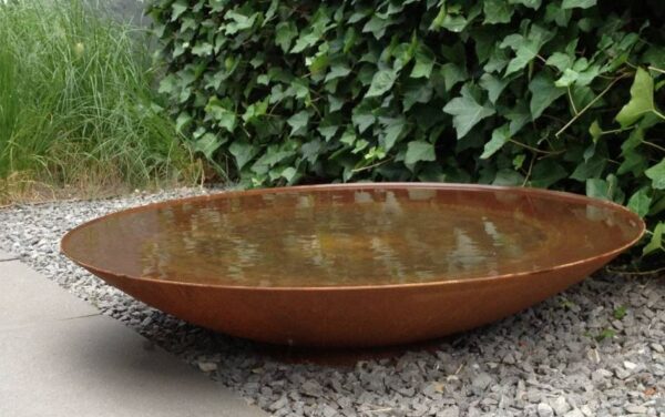 Corten Steel Water Bowl - Image 2